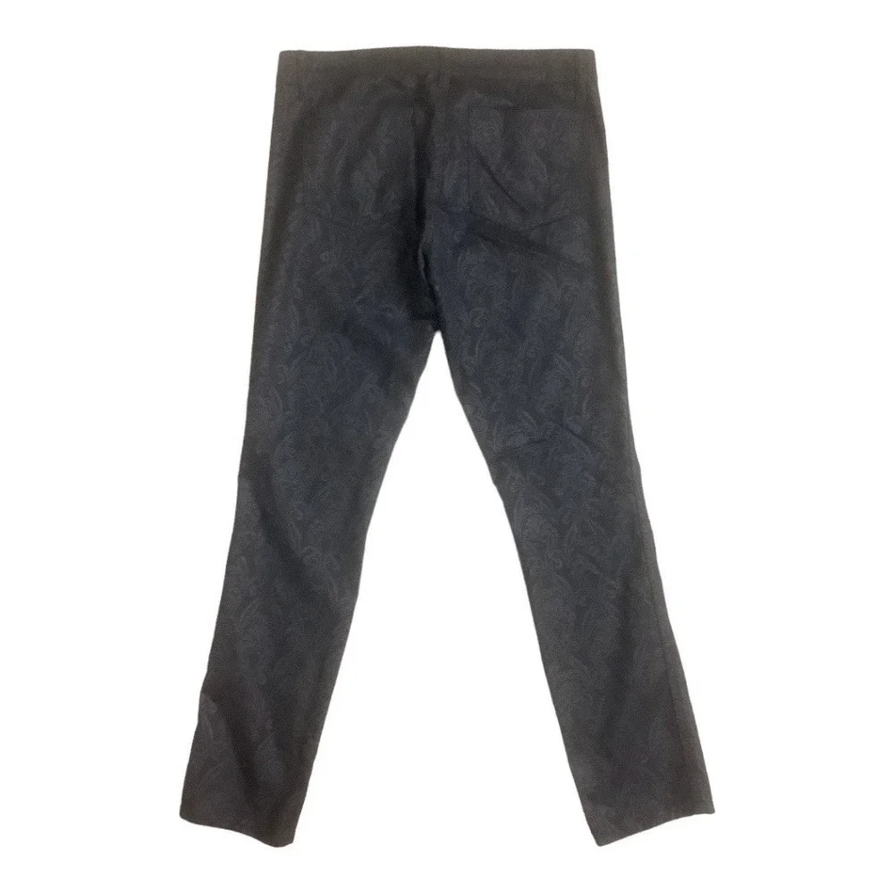 Tory Burch Honour Floral Lattice Jeans Pants‎ Black